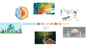 SCIENCES DE LA VIE ET DE LA TERRE
